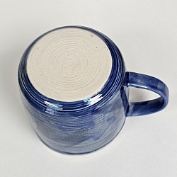 Mefium blue shino swirl mug 1 bottom