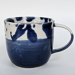 Half Blue with splashes mug