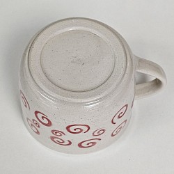 Red spiral mug bottom