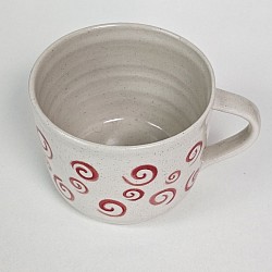 Red Spiral Mug top