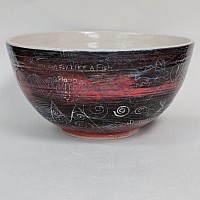 Red and black slip bowl