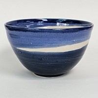 Small blue bowl with opaque