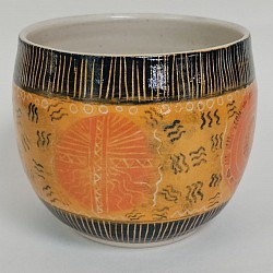 Orange no dimple beaker cup 1