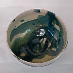Green splash bowl medium
