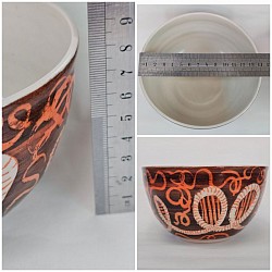 Dimensions wax resist orange