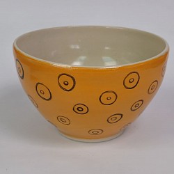 Orange decorated bowl