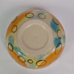Underside multicoloured bowl